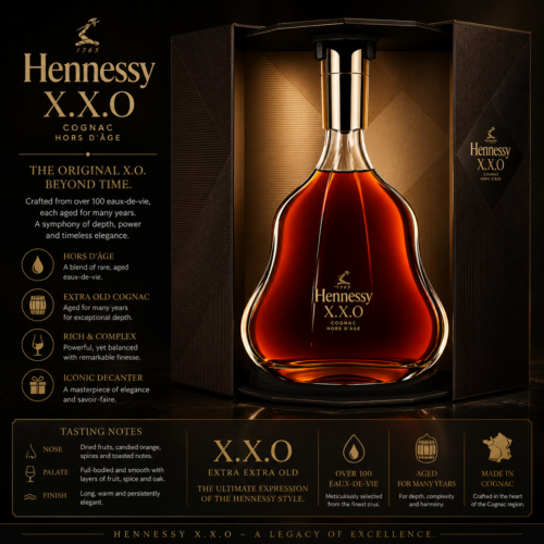 Hennessy XXO Cognac – Extra Extra Old Luxury Cognac with Rich Oak