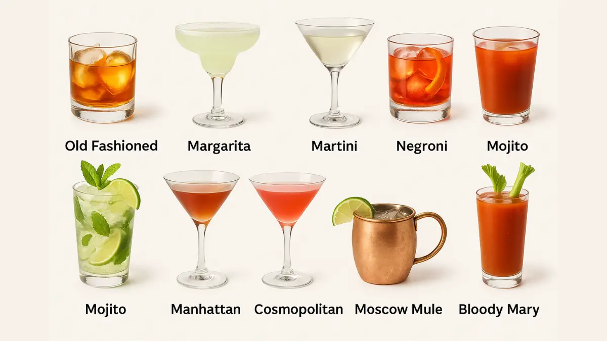 10 most famous cocktails