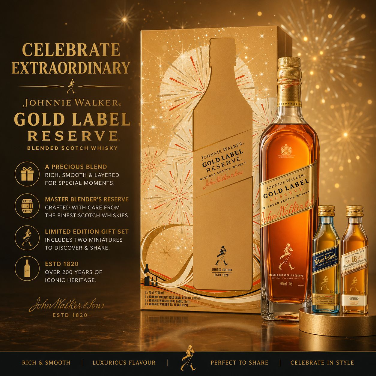 Johnnie Walker Gold Label Reserve Festive VAP 2025