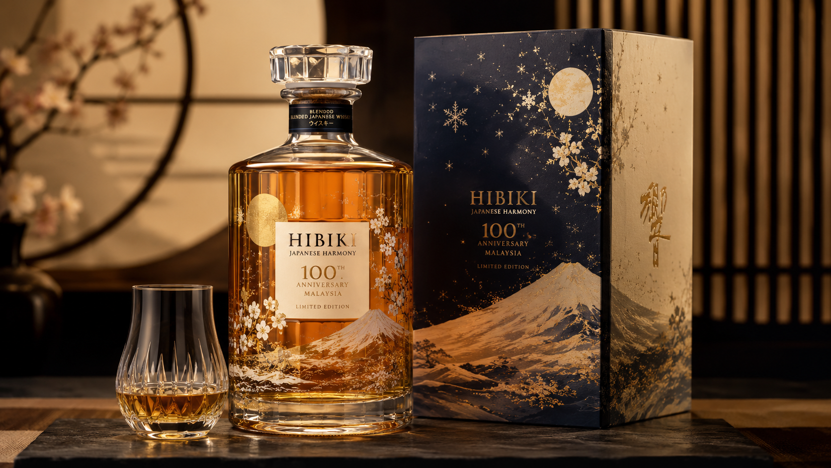 Hibiki Japanese Harmony 100th Anniversary Limited Edition bottle in Malaysia placeholder image