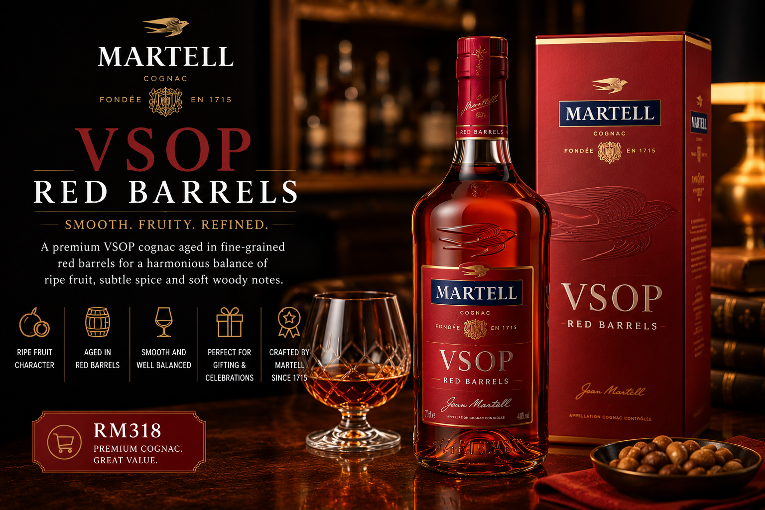Martell VSOP Red Barrels Malaysia
