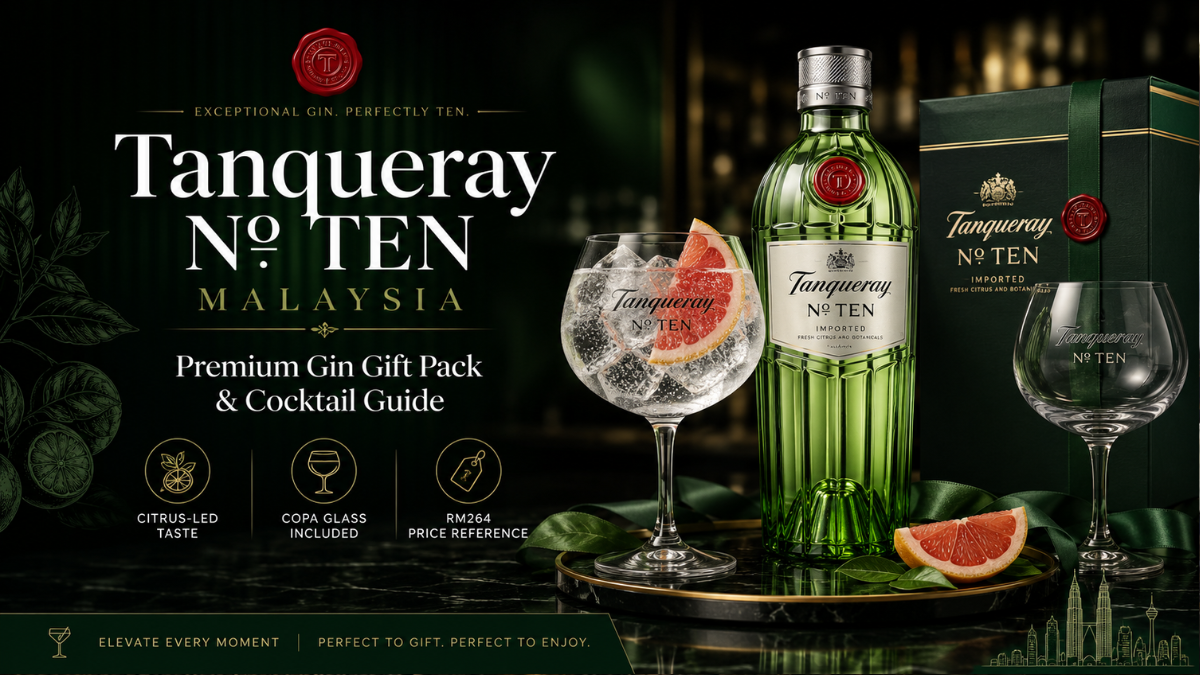 Tanqueray No. Ten Malaysia Premium Gin Gift Pack & Cocktail Guide