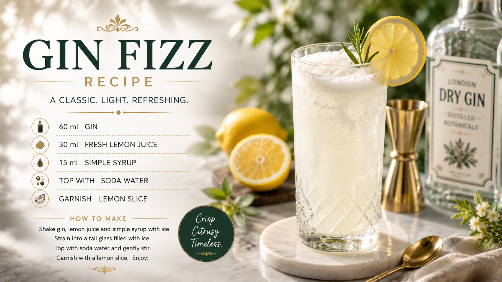 Gin Fizz recipe